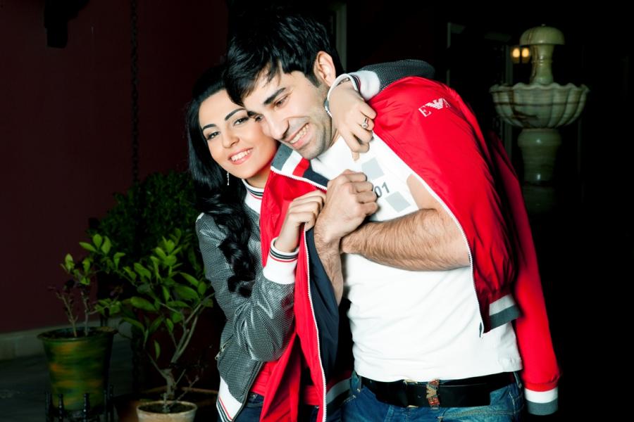 Azərbaycanlı müğənni həyat yoldaşı ilə -  fotosessiya 
