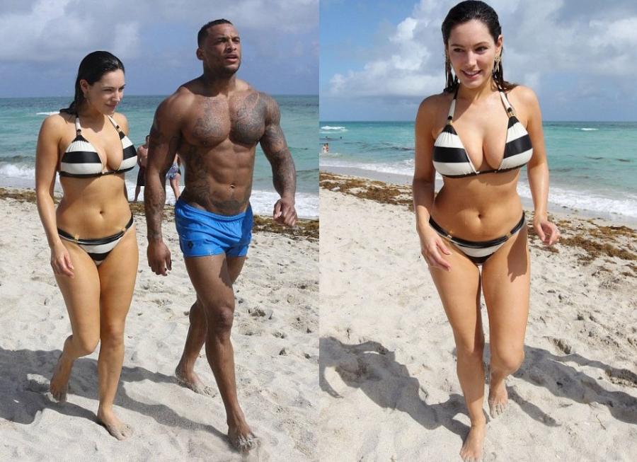 Seksual model idmançı sevgilisi ilə çimərlikdə