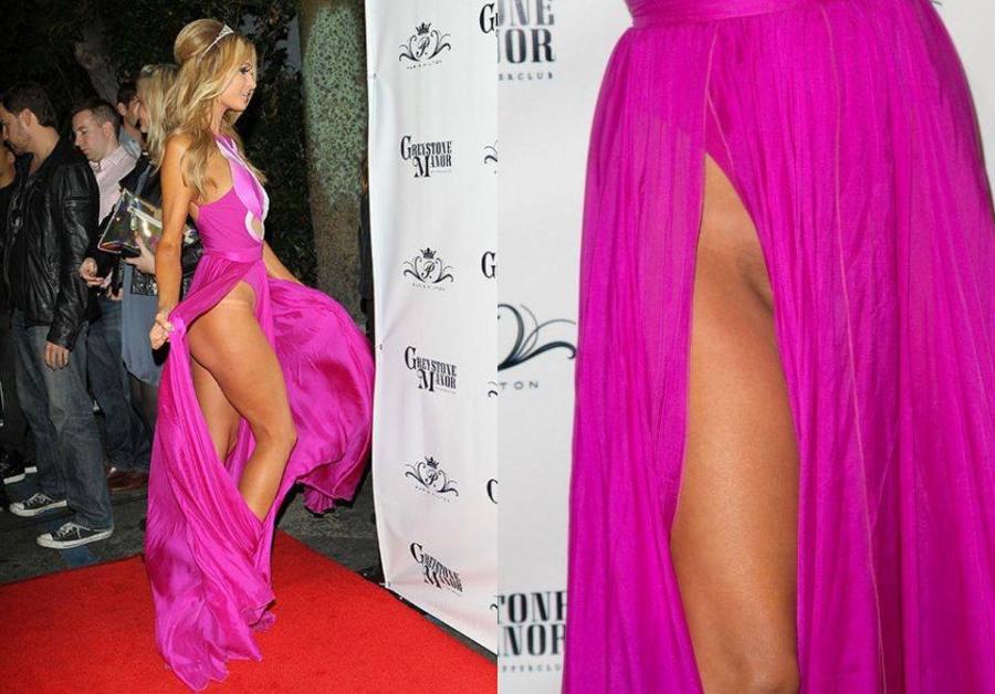 Paris Hilton ad günündə alt paltarı geyinmədi - fotolar