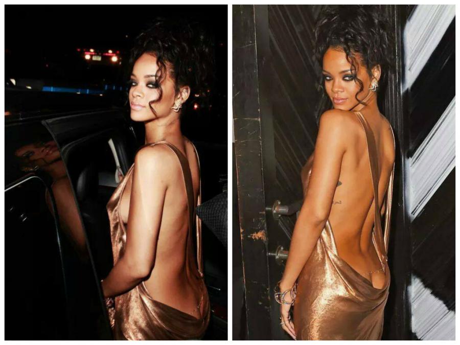 Rihanna geyimi ilə təəccübləndirdi - fotolar 