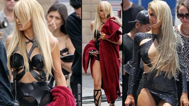 Paris Hilton yeni klipində üç fərqli geyimdə - fotolar