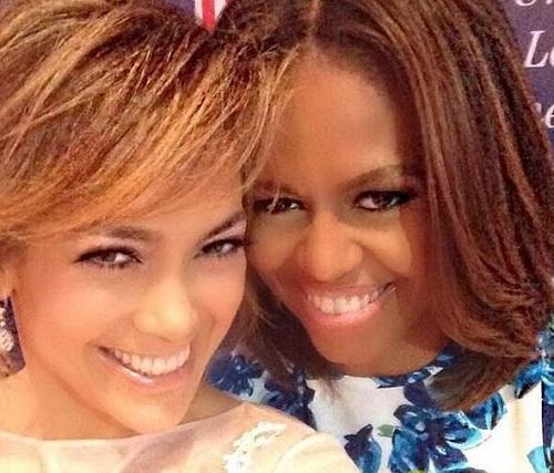 Mişel Obama və Cennifer Lopez selfi çəkdirdi - fotolar