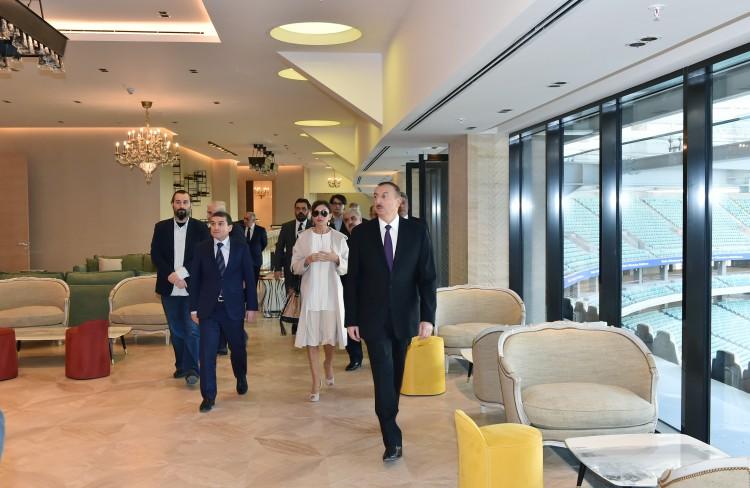 Prezident və xanımı Olimpiya Stadionunda - fotolar