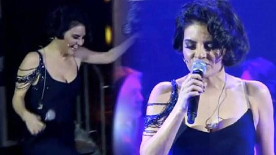 Müğənni canlı yayımda çətin vəziyyətə düşdü - video