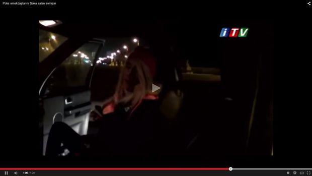 Bakıda yol polislərini heyrətə salan "xanım" -  video