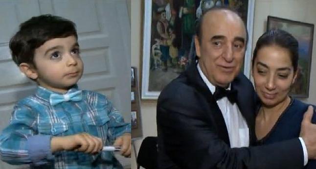Yaqub Zurufçu həyat yoldaşı və oğlu ilə -  fotolar