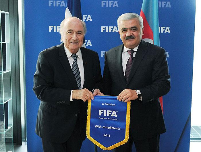 Rövnəq Abdullayev Yozef Blatterlə görüşüb - fotolar