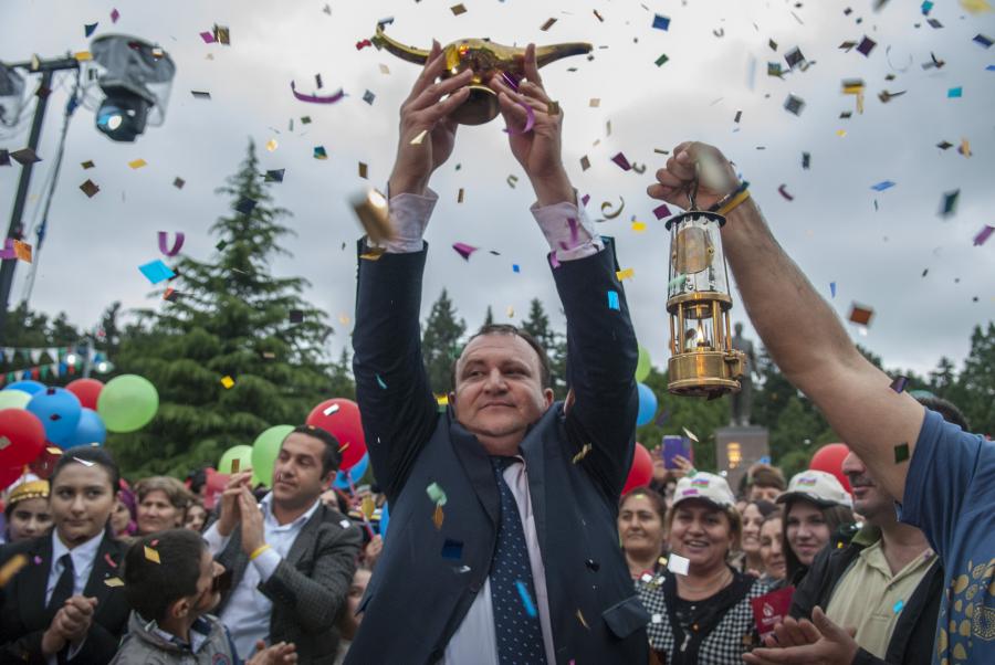 “Bakı-2015”-in məşəli Goranboy və Naftalanda - fotolar