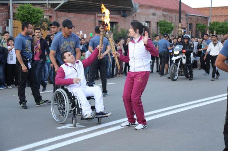 "Bakı-2015"in məşəli Gəncədə - fotolar