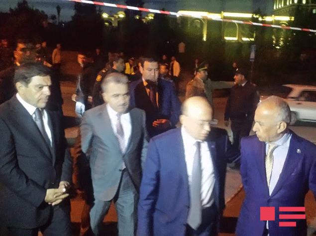Zeynal Nağdəliyev və Kəmaləddin Heydərov hadisə yerində - fotolar