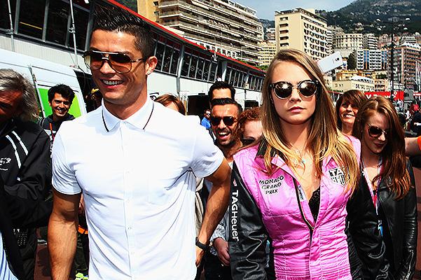 Kriştiano Ronaldo "Formula 1"i modellə izlədi - fotolar