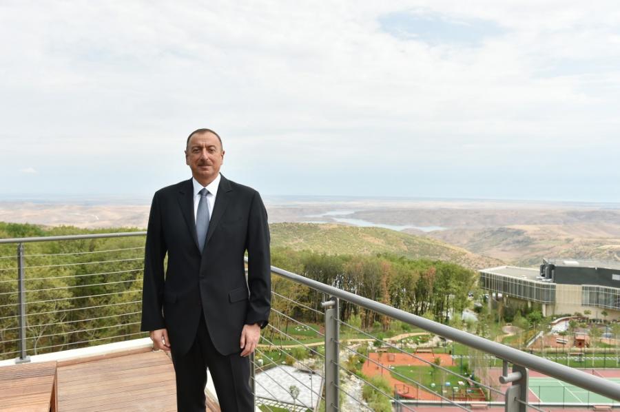 Prezident istirahət kompleksinin açılışında -  fotolar