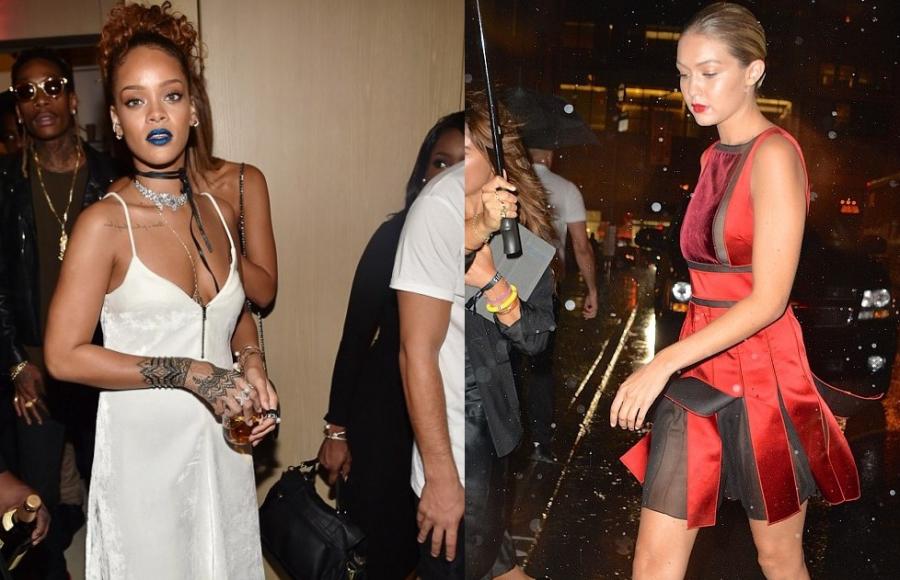 Rihanna və Gigi Hadid moda həftəsində - fotolar
