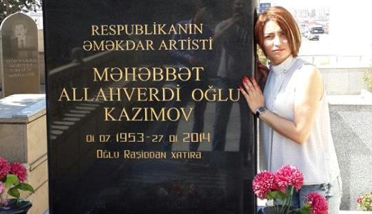 Fədayə Laçın Məhəbbət Kazımovun məzarı başında  - fotolar 
