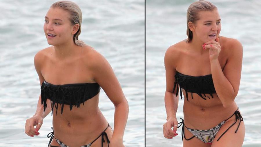 İş üçün Mayamiyə gedən model belə dincəlir - fotolar