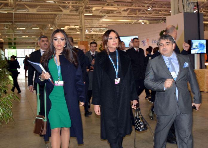 Mehriban Əliyeva və qızı Parisdə konfransda - fotolar