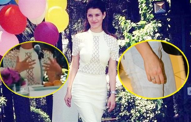 Beren Saat Kənanın verdiyi üzüyü çıxardı - fotolar