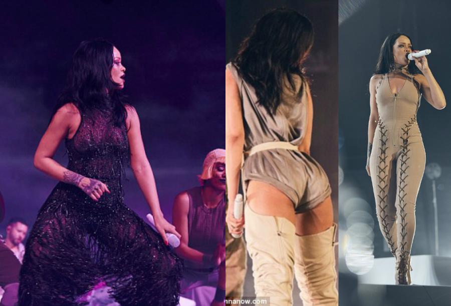 Rihanna geyimləri ilə diqqət çəkdi - fotolar
