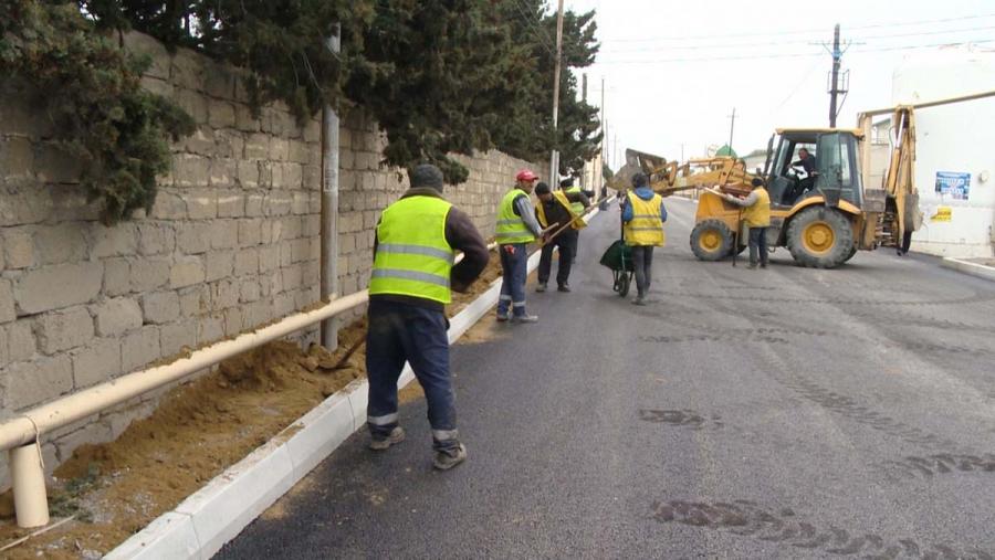 Bakıda yeni  avtomobil yolu tikilir - fotolar