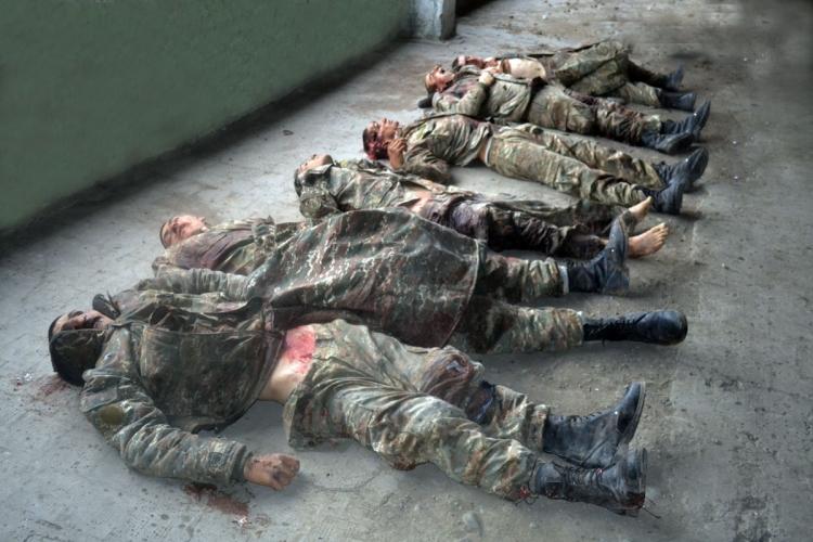 Ermənilərin döyüş meydanında qoyub qaçdıqları meyitlər - fotolar