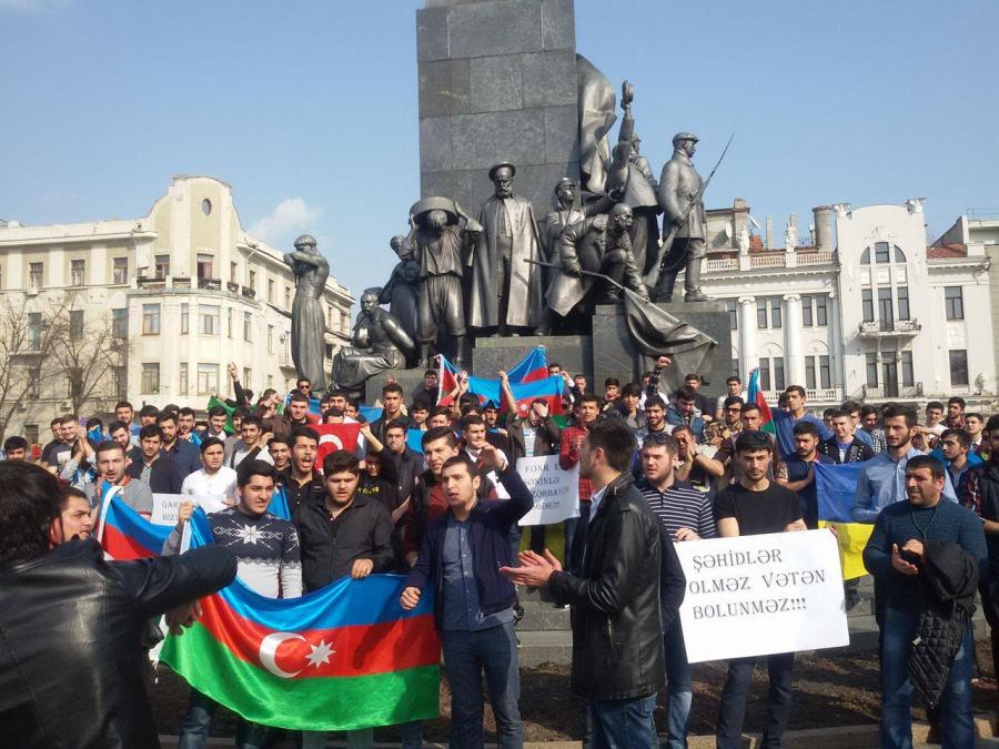 Ukraynada Azərbaycana dəstək aksiyası - foto+video