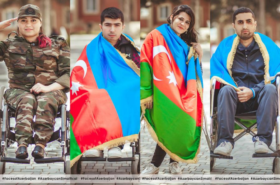 Azərbaycanlı gəncdən bayraqlı fotosessiya