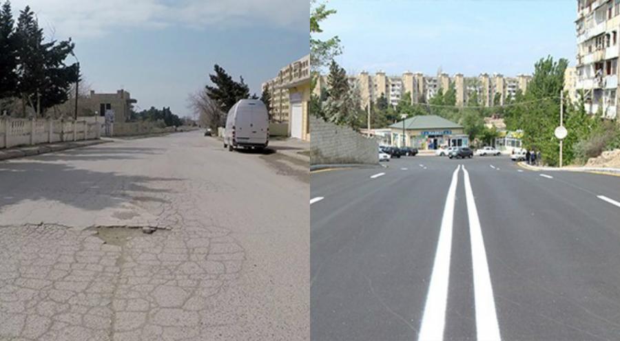 Bakının daha bir küçəsi təmirdən sonra - fotolar