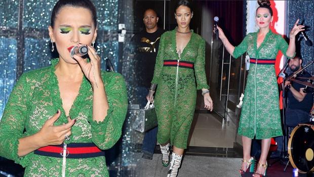 Demet Akalın da Rihannanın libasından geyindi -  fotolar