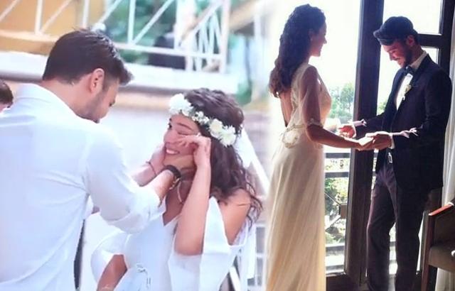 Tanınmış cütlüyün toyundan ilk fotolar
