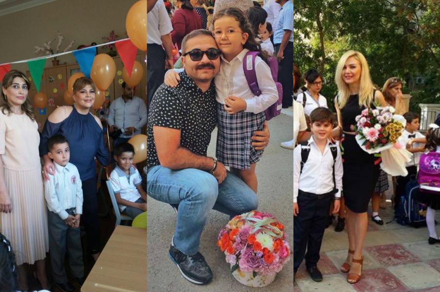 Məşhurların ailəsində ilk dərs günü həyəcanı -  fotolar