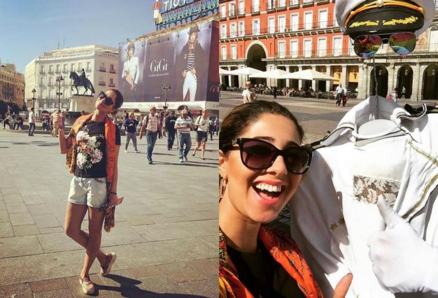 Nurlananın Madrid gəzintisi -  fotolar