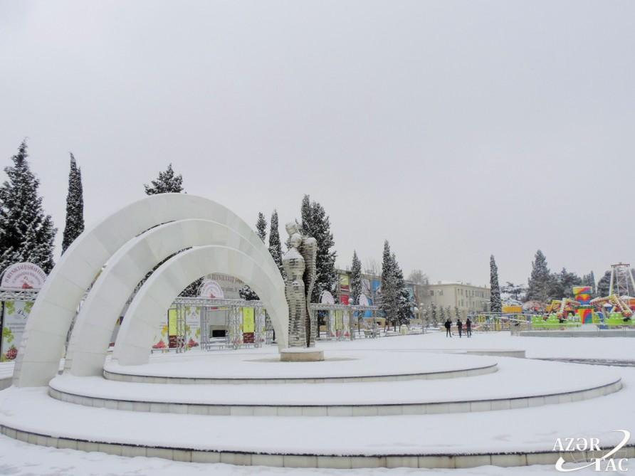 Qarlı Gəncədən  fotolar