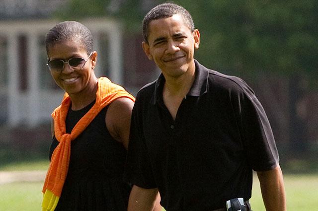 Obama və xanımı istirahətdə - fotolar+video
