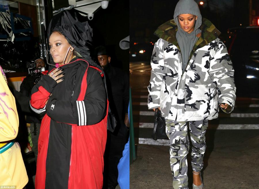 Rihanna yenə də qəribə geyimdə - fotolar