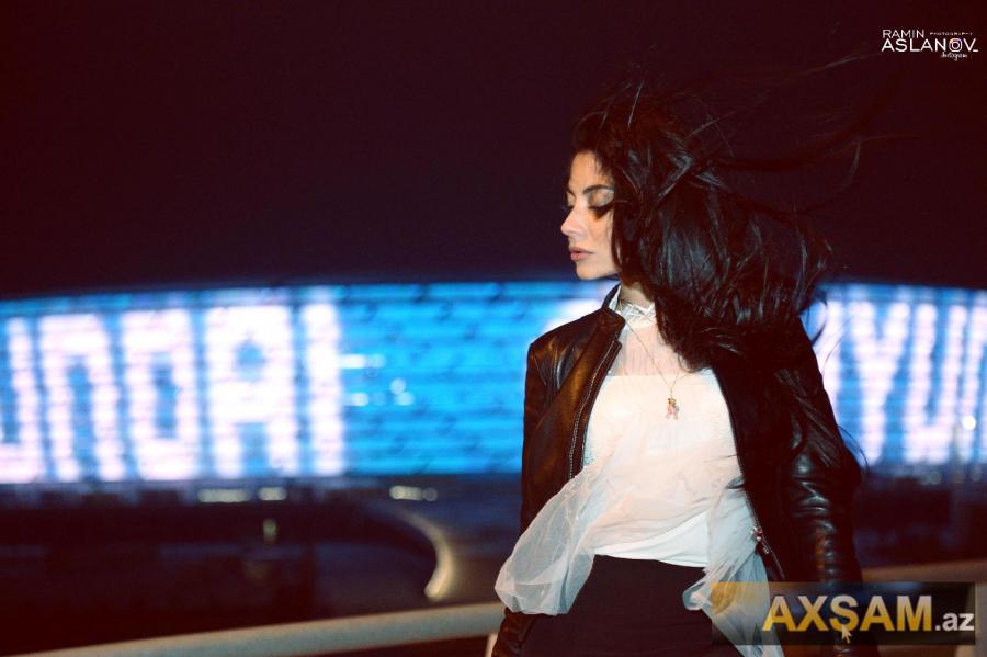 Aysel Bakı küçələrində -  fotolar