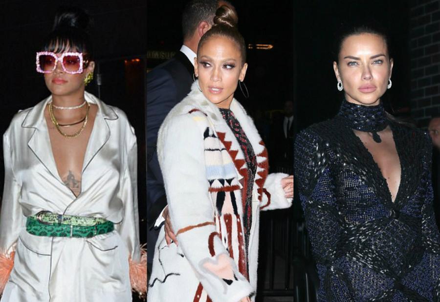Rihanna, Cennifer Lopez və Adriana Lima bir arada - fotolar