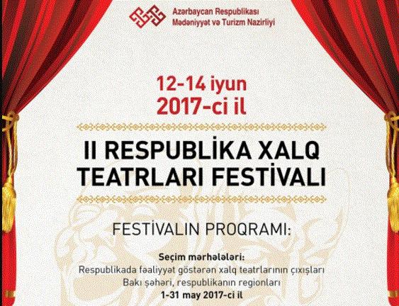 II Respublika Xalq Teatrları Festivalı keçirilir