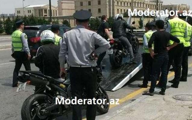 Polis Vahid Mustafayevi saxladı: Motosikletdən düşürüb ...
