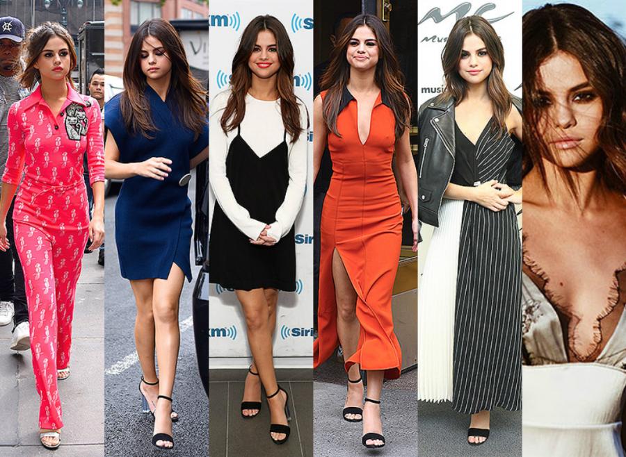 Selena Qomez bir gündə 6 geyim dəyişdirdi - fotolar