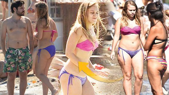 Aktrisa keçənilki bikinisini geyindi - fotolar 