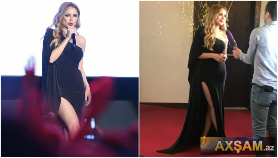 Nigar Camalın uzun yarıqlı libası -  fotolar