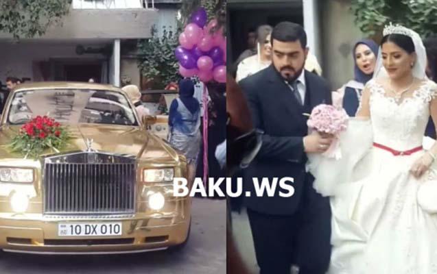 Bakıdan qız alan ərəb onu qızılı “Rolls Royce”la apardı - video