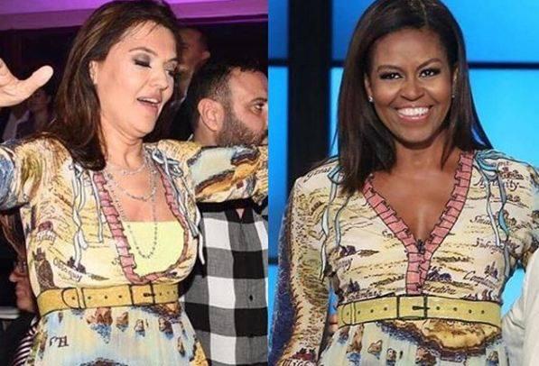 Demet Akalın Mişel Obama ilə eyni geyindi - fotolar 