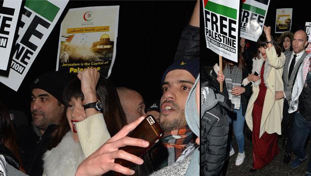 Məşhur model prezident əleyhinə aksiyaya qoşuldu - fotolar 