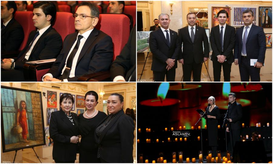 Xocalıya həsr olunmuş sərgiyə yığışdılar -  fotolar