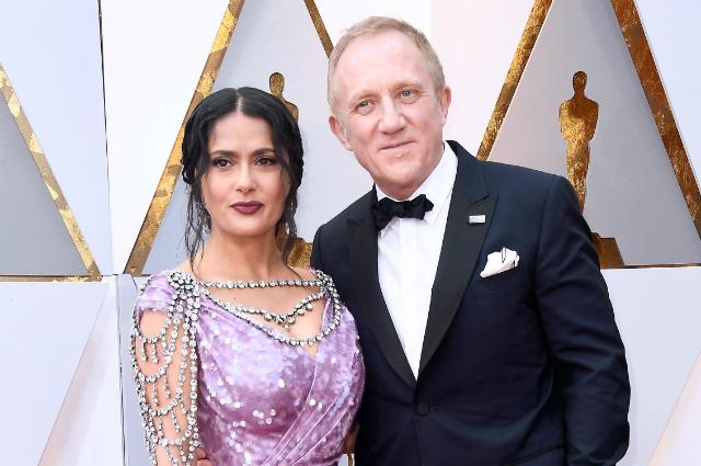 Salma Hayek əri ilə qırmızı xalıda - fotolar 