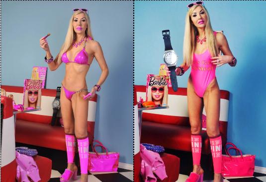 İki uşaq anası "Barbie" kimi yaşayır - fotolar