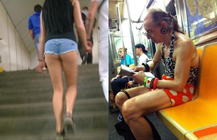 Metroda diqqət çəkməyi bacaranlar - Fotolar