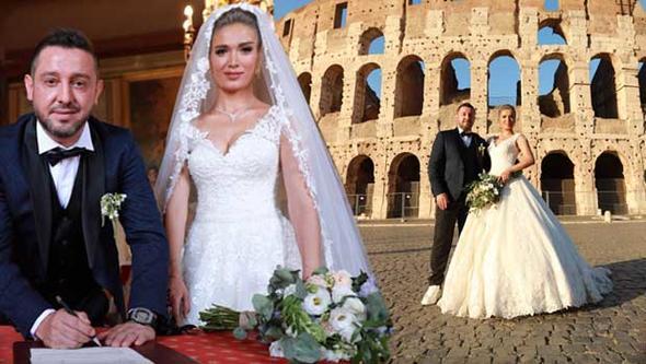 Romada evləndilər – Fotolar