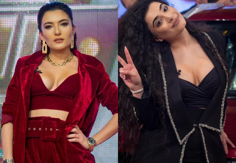 Dilarə ilə Səmra şouda sinə dekoltesi ilə yarışa girib -  Fotolar